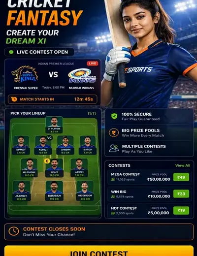 Www9gbetapp (9 gbetapp) fantasy cricket & matchday visual 3
